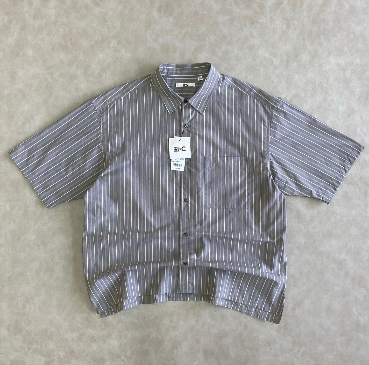 Uniqlo Broadcloth Oversized Shirt Short Sleeve