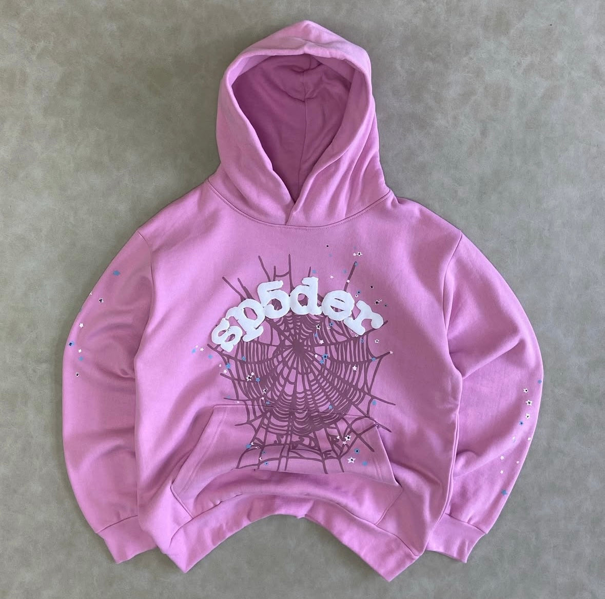 Sp5der OG Web Hoodie Pink