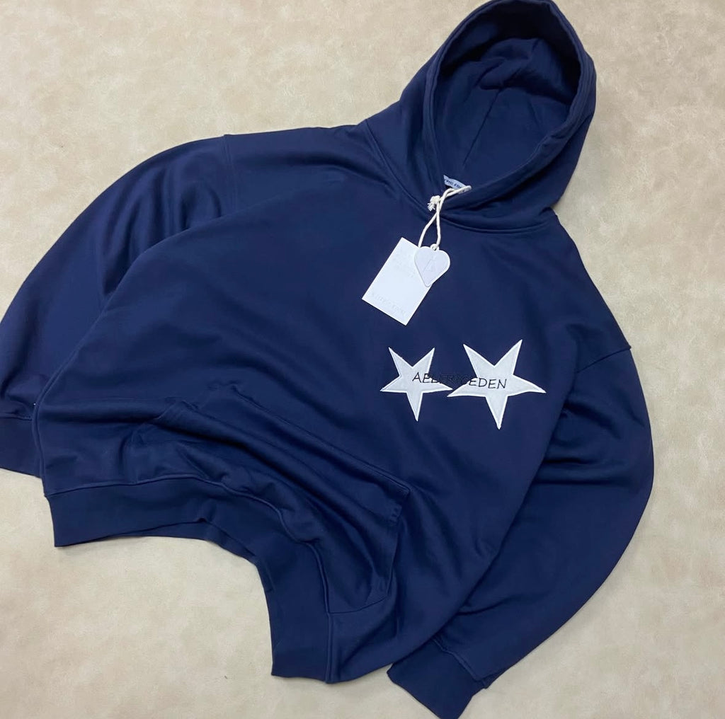 Aelfric Eden Star Print Color Contrast Hoodie