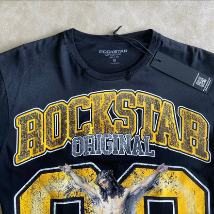 Fields Black/Yellow Oversized Graphic T-
Shirt