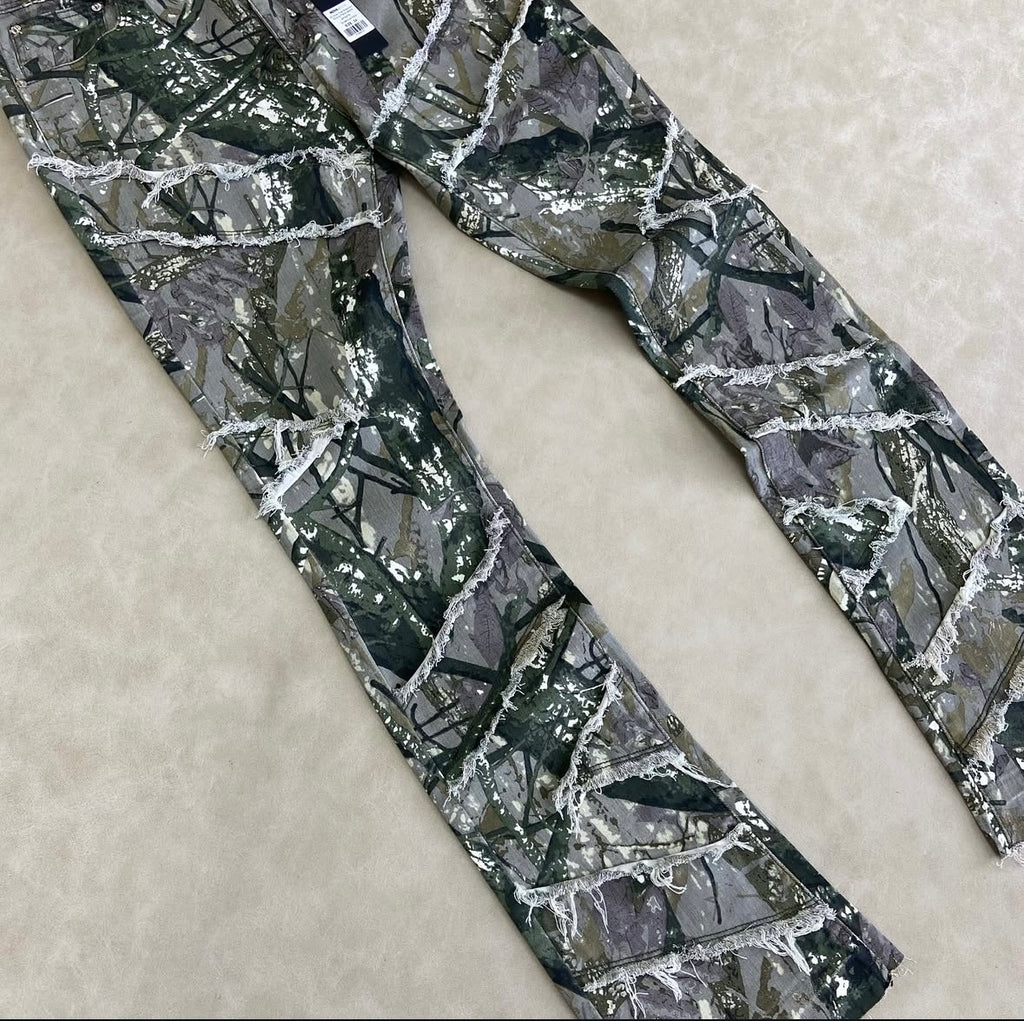 On Repeat Cargo Flare Pants - Green/Combined