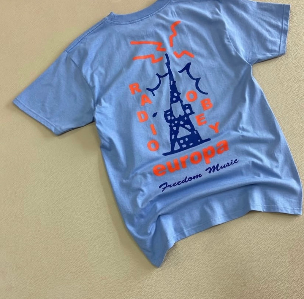 Obey Radio Europa Classic T-Shirt Digital Violet