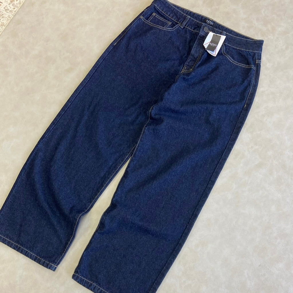 Baggy Fit Jeans With Contrast Stitch