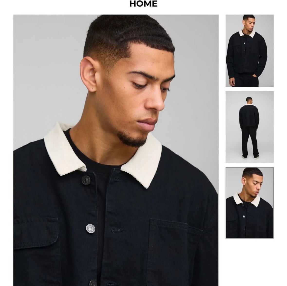 Regular Cord Collar Jean Jacket