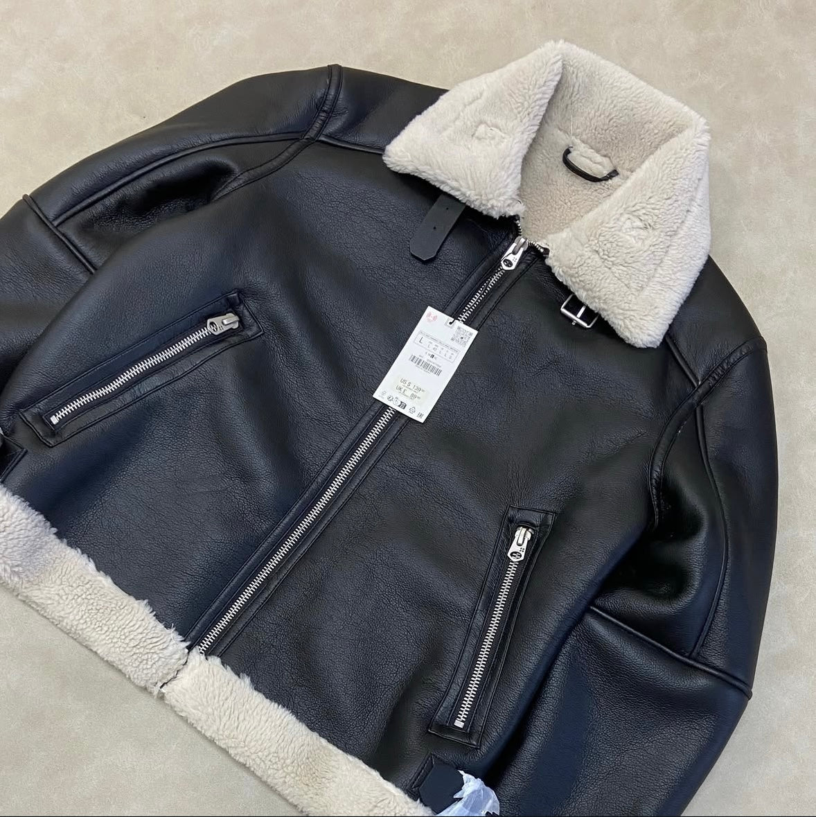 DOUBLE-SIDED LEATHER-LIKE JACKET