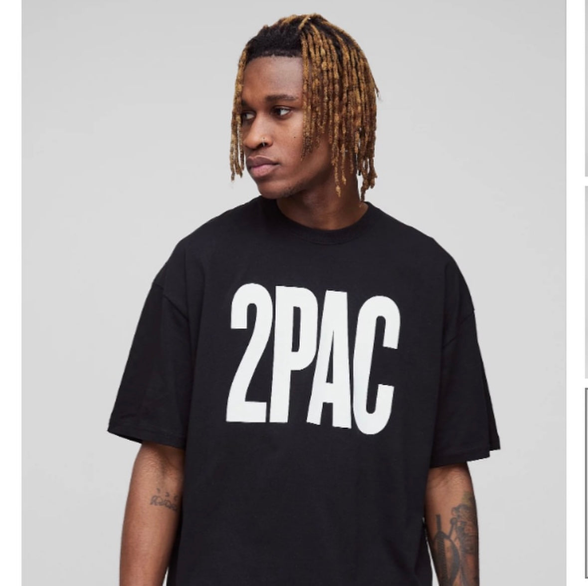 Tall Oversize T-Shirt With Tupac Print