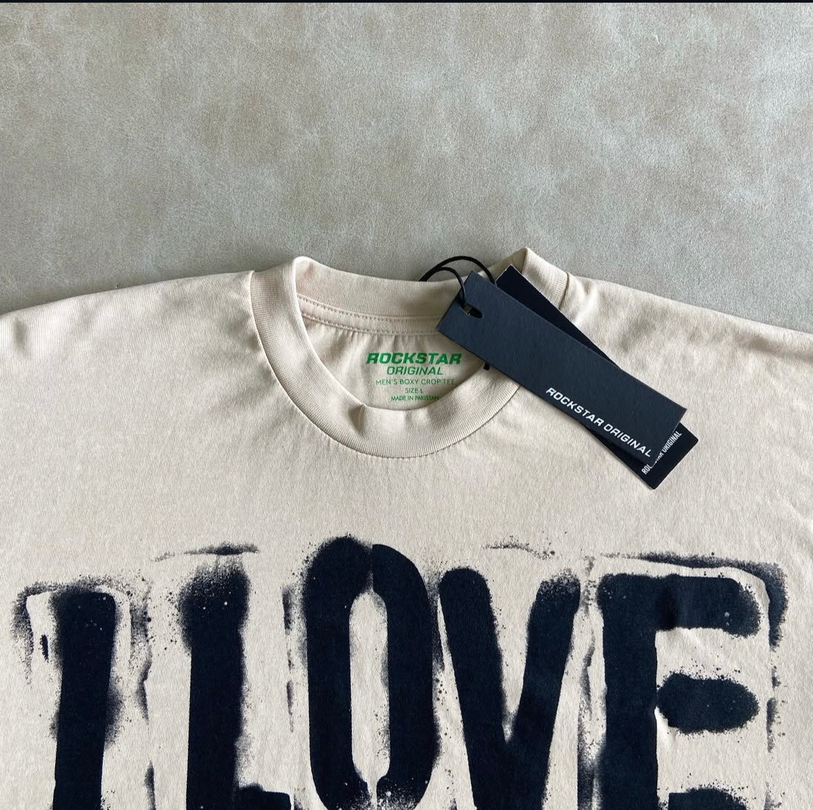 Waller Beige/Boxy Crop T-Shirt