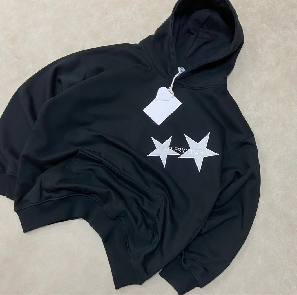 Aelfric Eden Star Print Color Contrast Hoodie