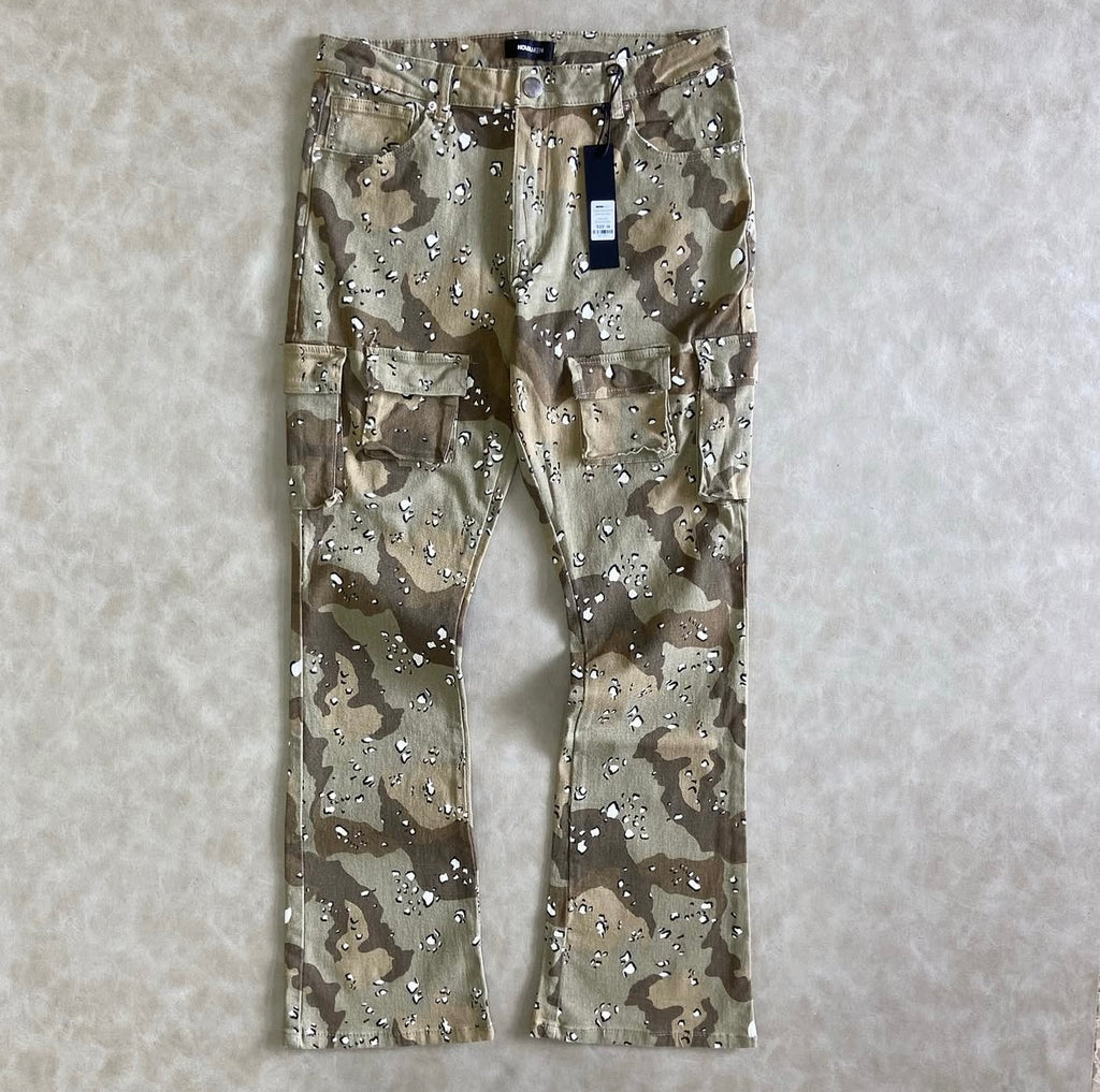 Trapper Cargo Stacked Slim Flared Pants