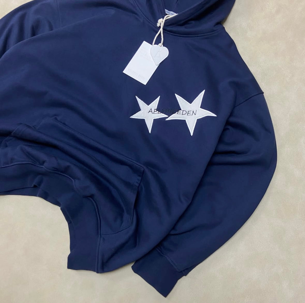 Aelfric Eden Star Print Color Contrast Hoodie