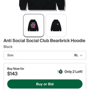 Anti Social Social Club Bearbrick Hoodie