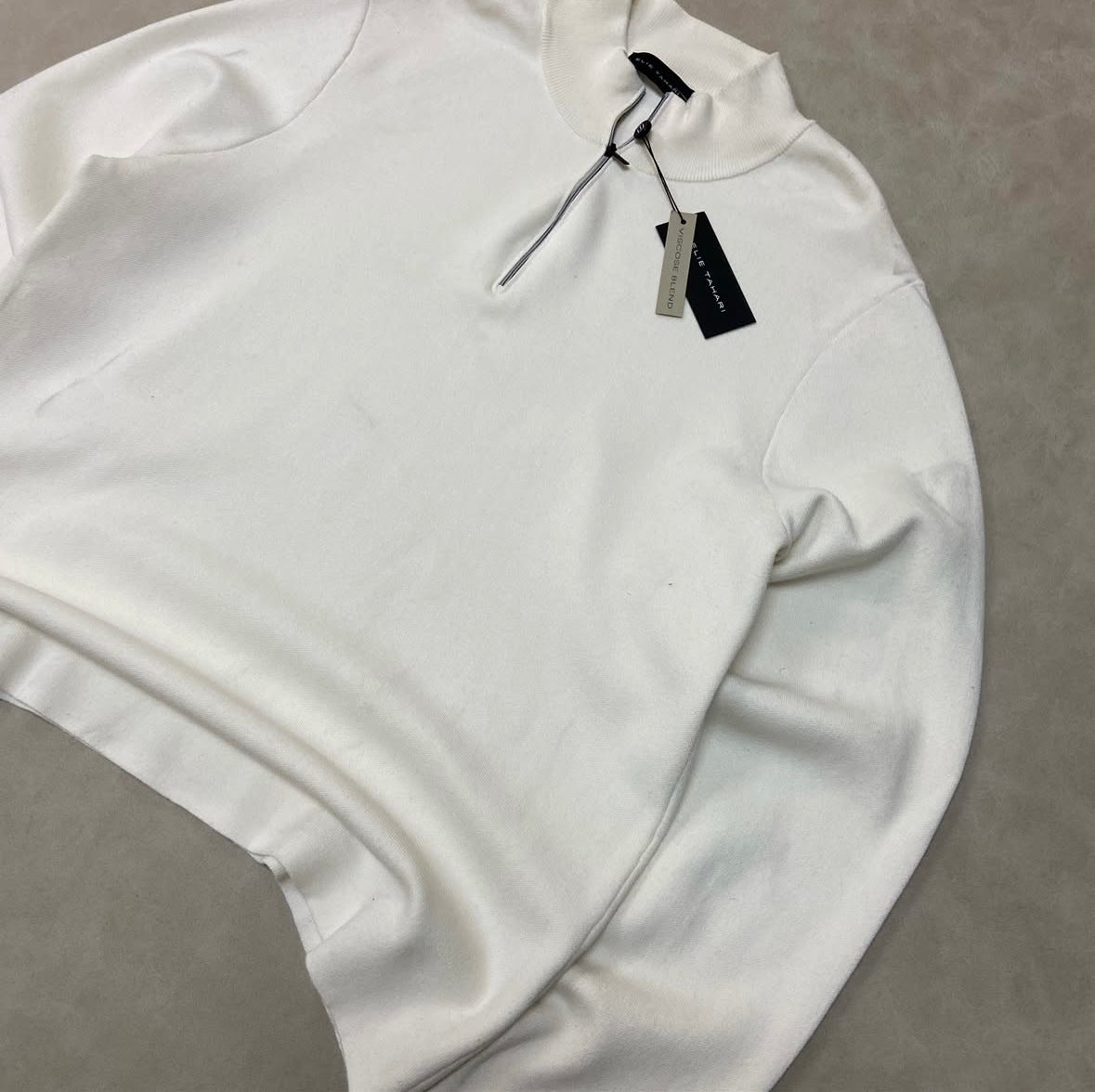 ELIE TAHARI Scuba 1/4-zip Mock Pullover