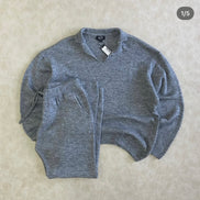 Oversized Revere Knitted Polo Tracksuit