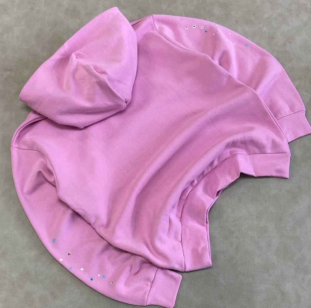 Sp5der OG Web Hoodie Pink