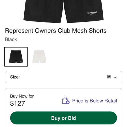 Represent Owners Club Mesh Shorts