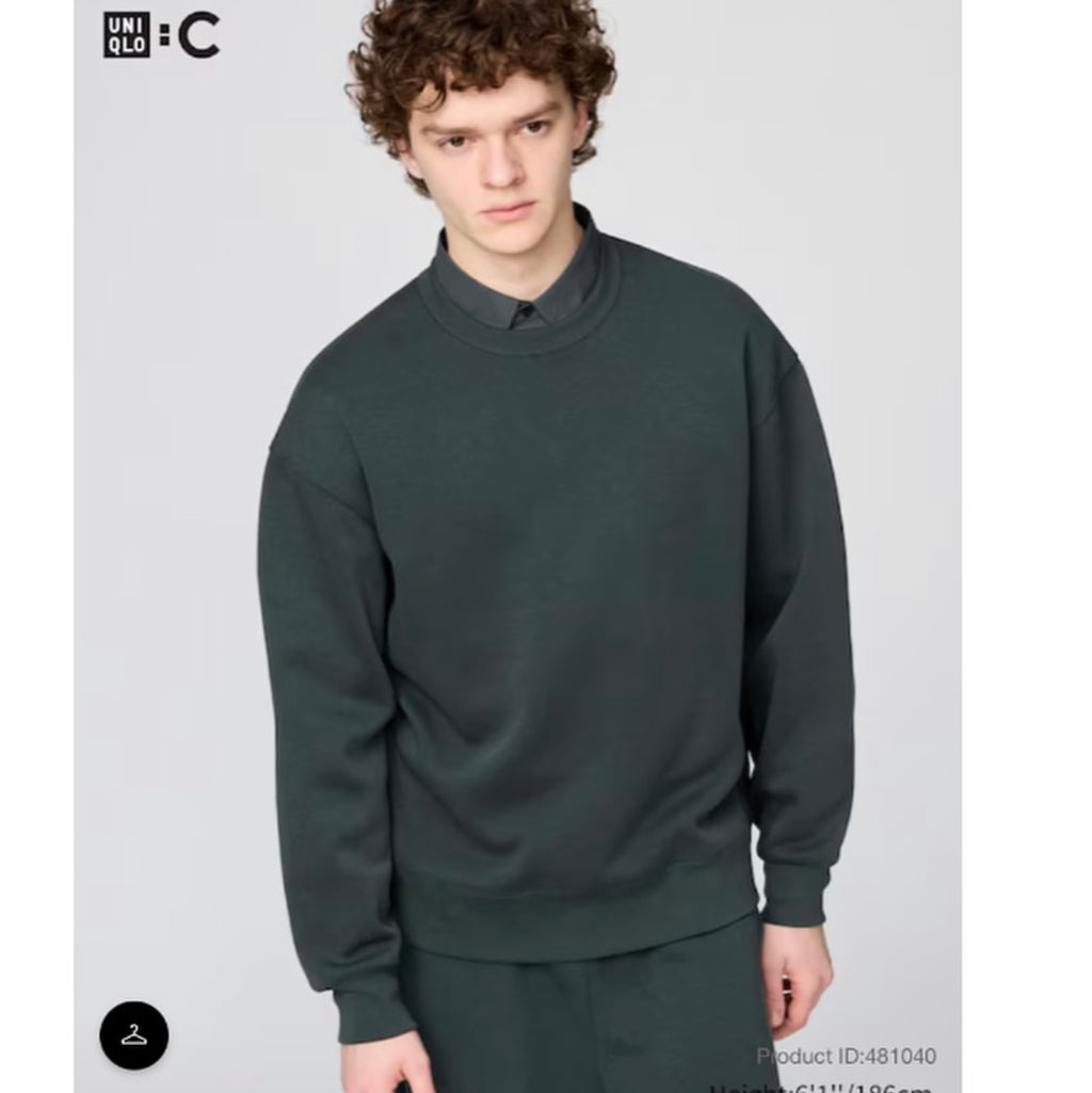 Uniqlo Fleece Crewneck T-Shirt Oliva