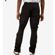 Smoke Rise Nylon Utility Pocket Stacked Flare Pant