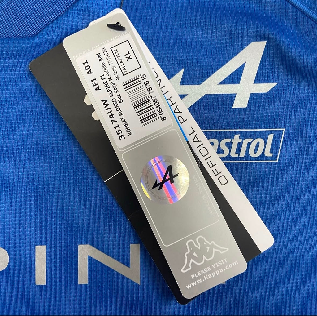 Alpine T-Shirt F1 Fernando Alonso Team Kappa Royalblau 341D45W