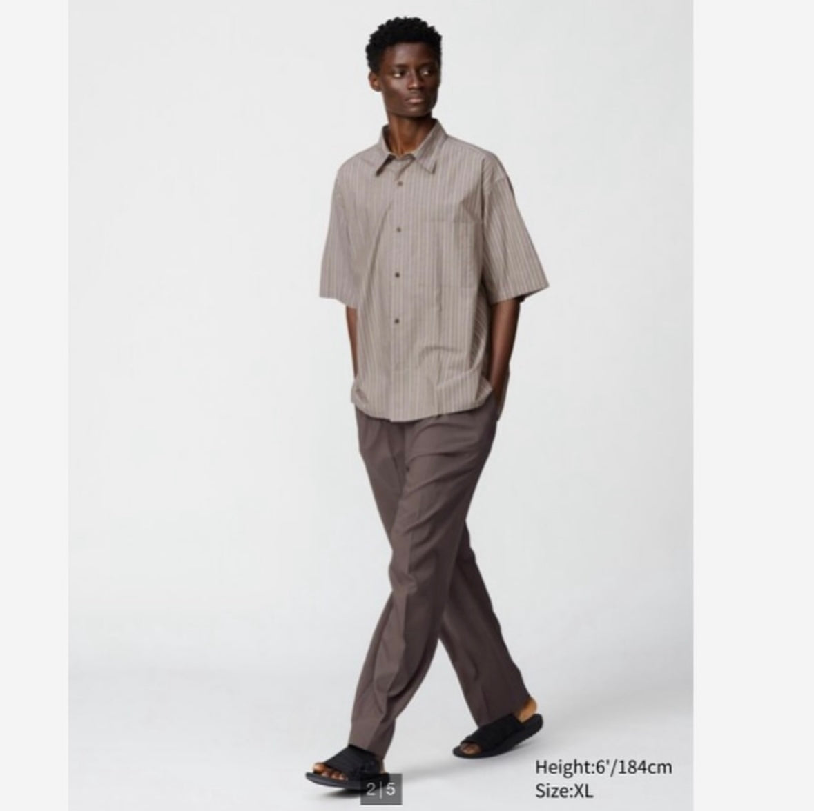 Uniqlo Broadcloth Oversized Shirt Short Sleeve