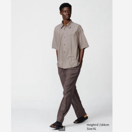 Uniqlo Broadcloth Oversized Shirt Short Sleeve
