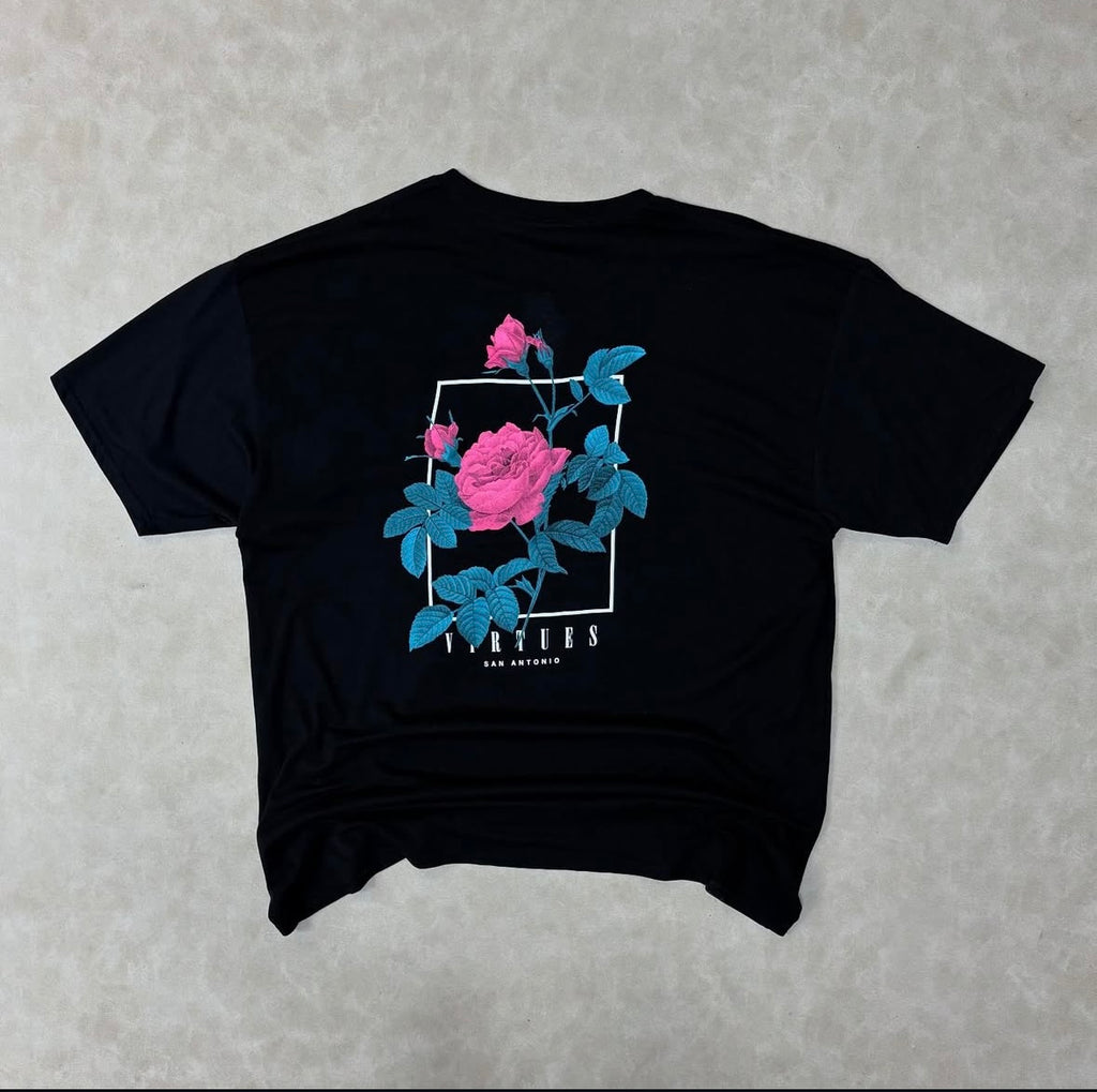 Oversized Virtues Graphic T-Shirt