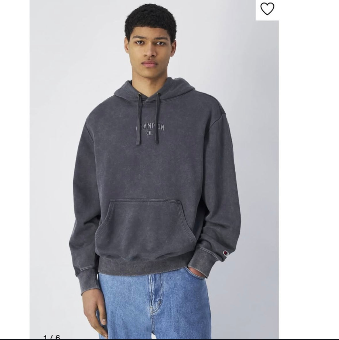 Champion MINERAL DYE - Hoodie - dark grey melange