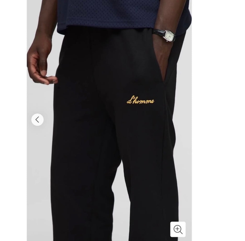 Regular Fit L'Homme Split Hem Pants