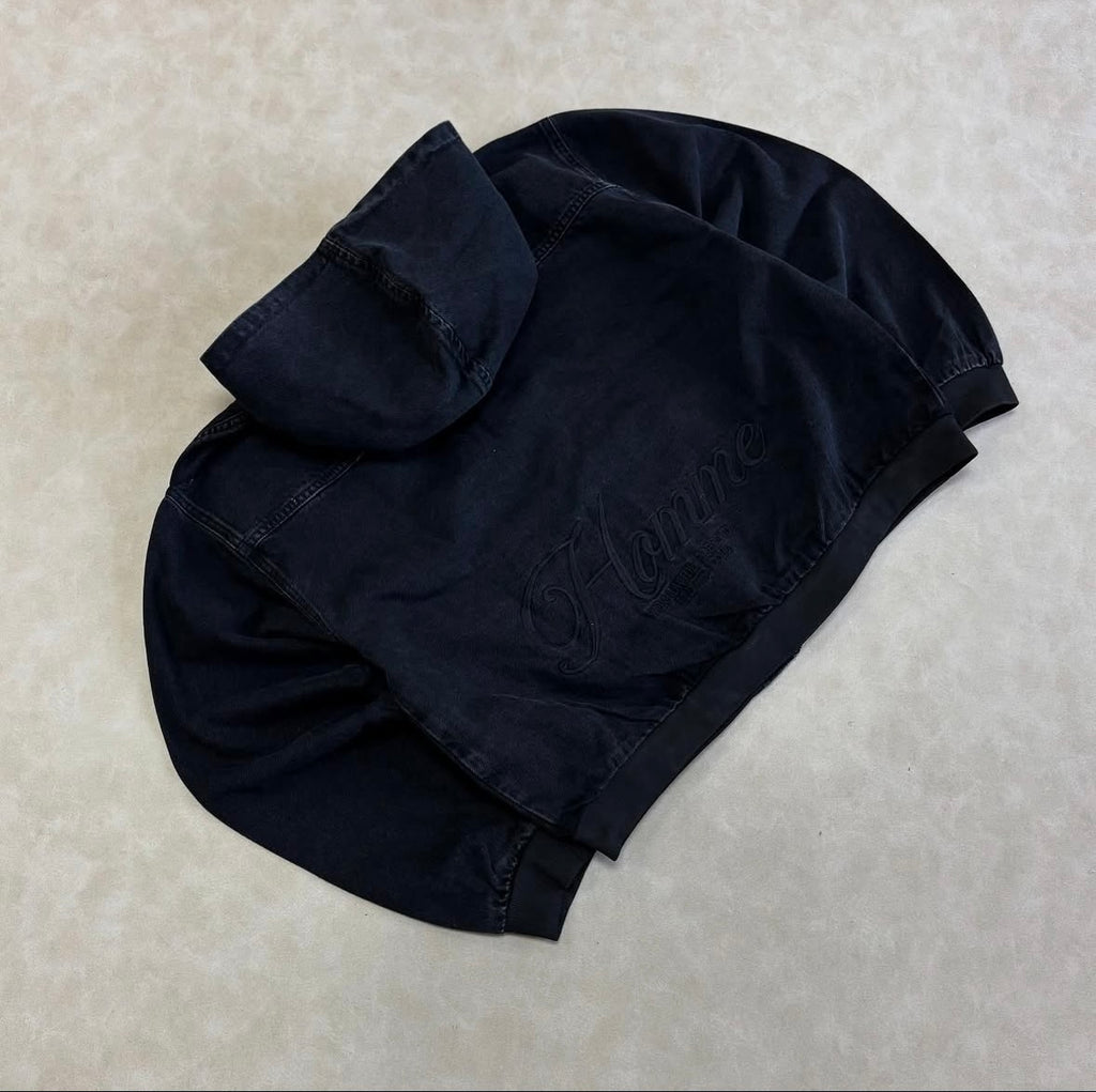 Oversized Boxy Denim Embroidered
Hoodie