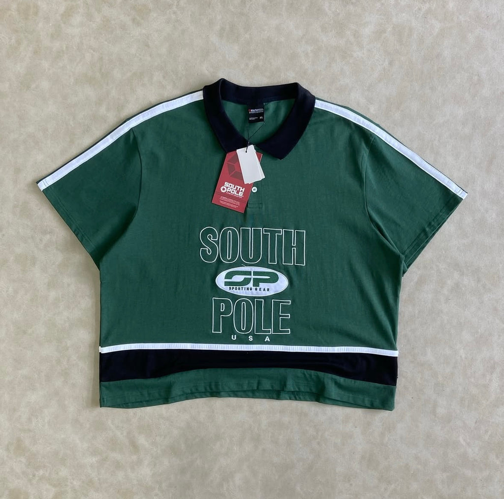 _Southpole T-Shirt Relaxed Fit Collared
Graphic - Green