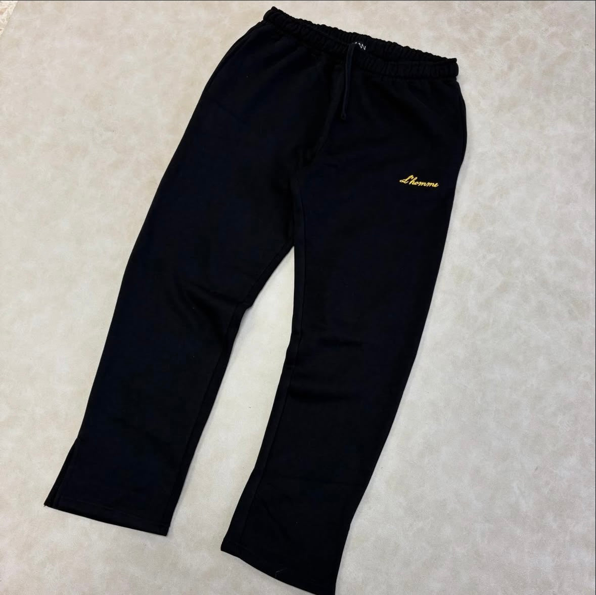 Regular Fit L'Homme Split Hem Pants
