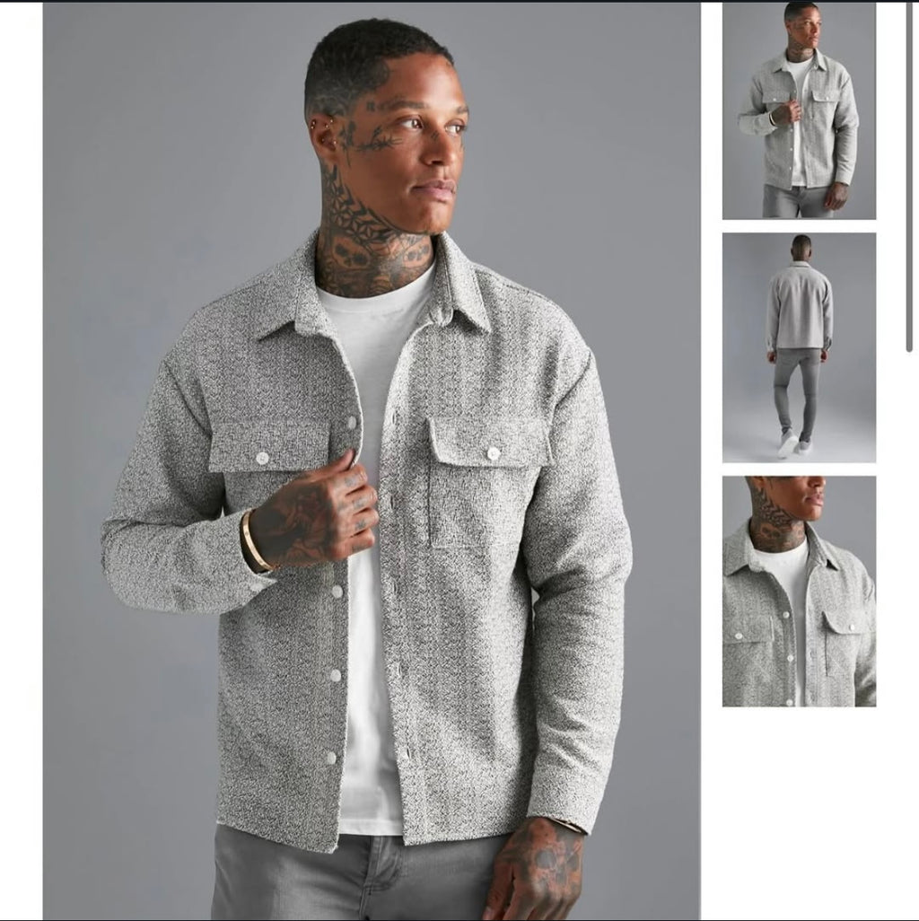 Boxy Boucle Heavyweight Overshirt