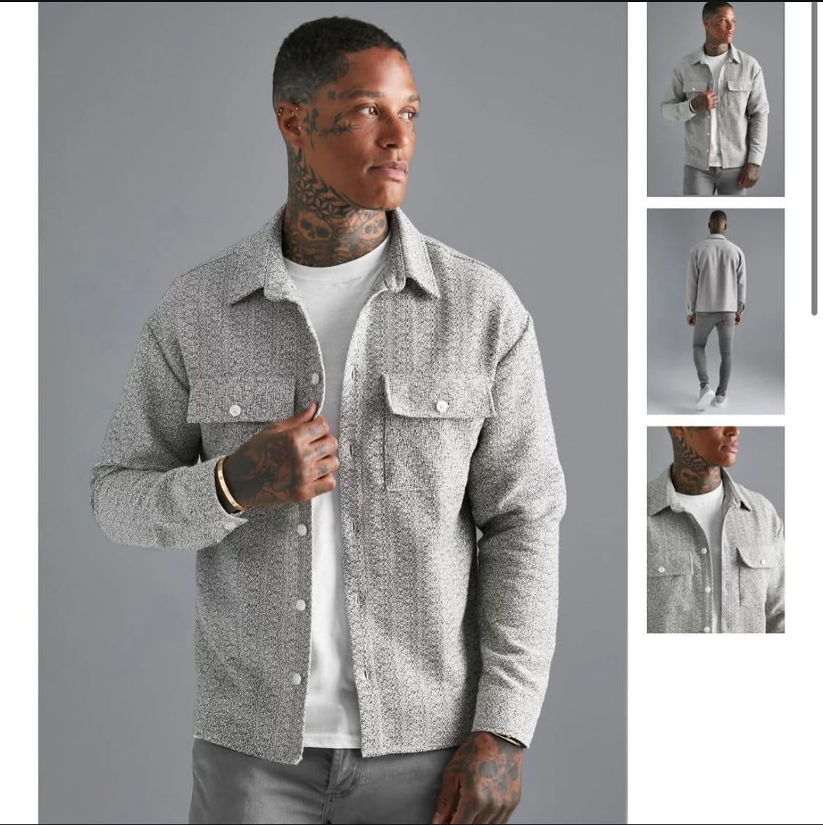 Boxy Boucle Heavyweight Overshirt