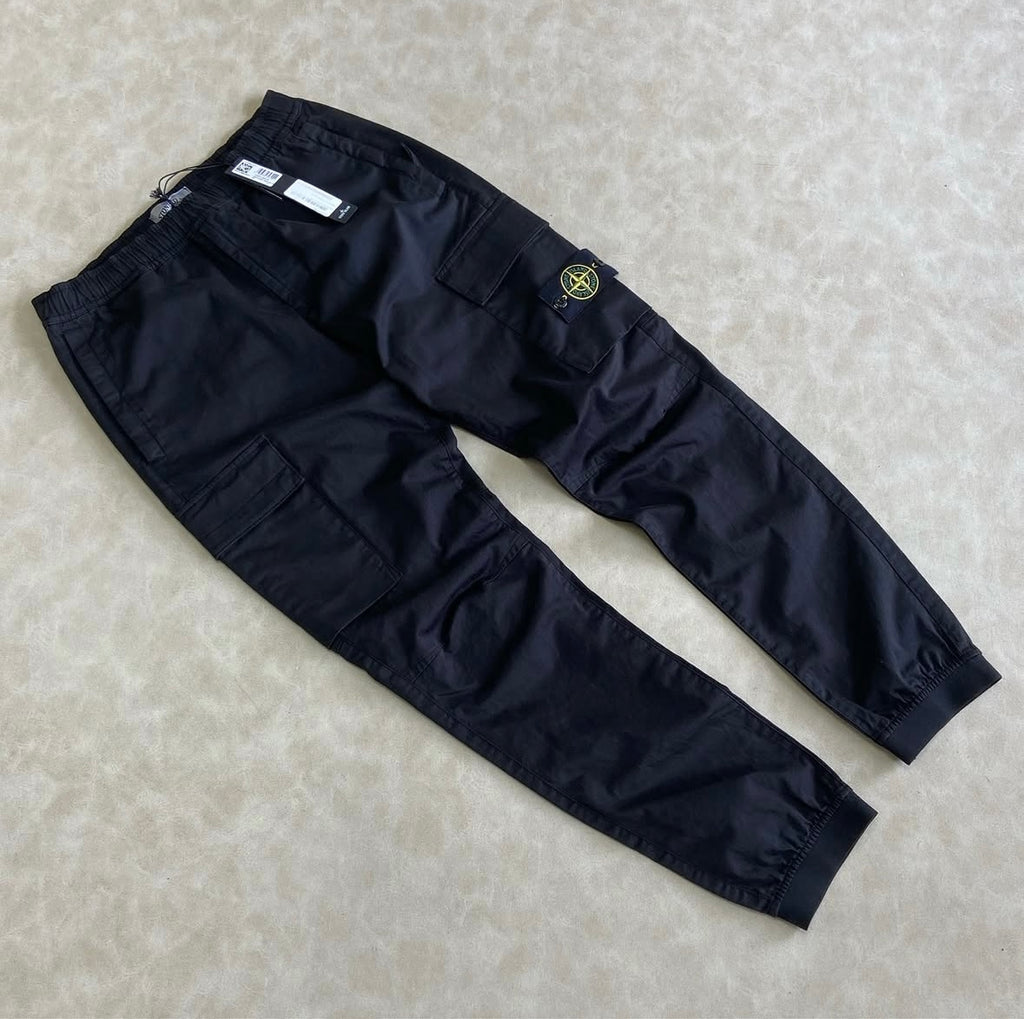 Black Joggers With Logo Patch
