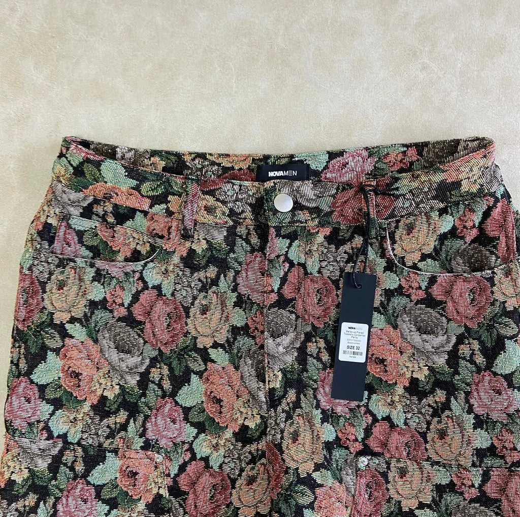 Bellevue Flared Tapestry Carpenter Pants