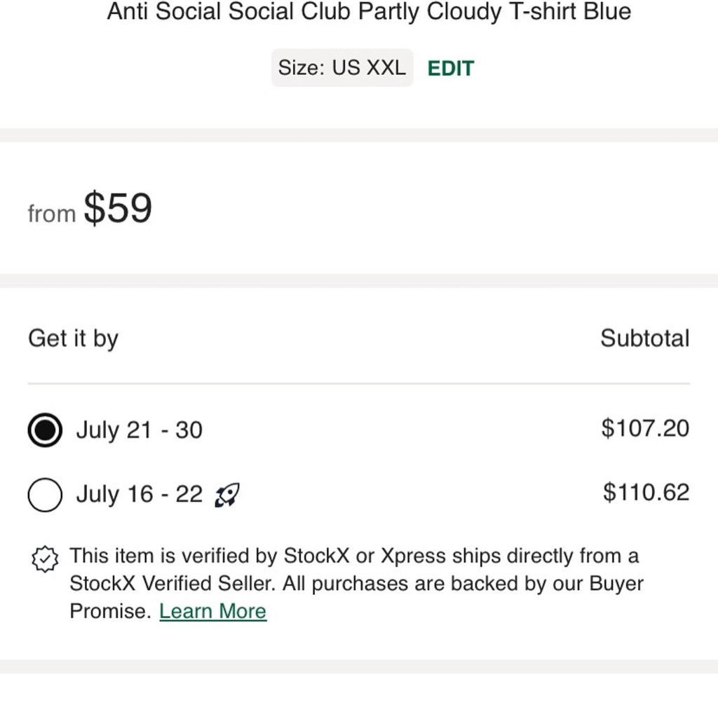 Anti Social Social Club Partly Cloudy T-shirt