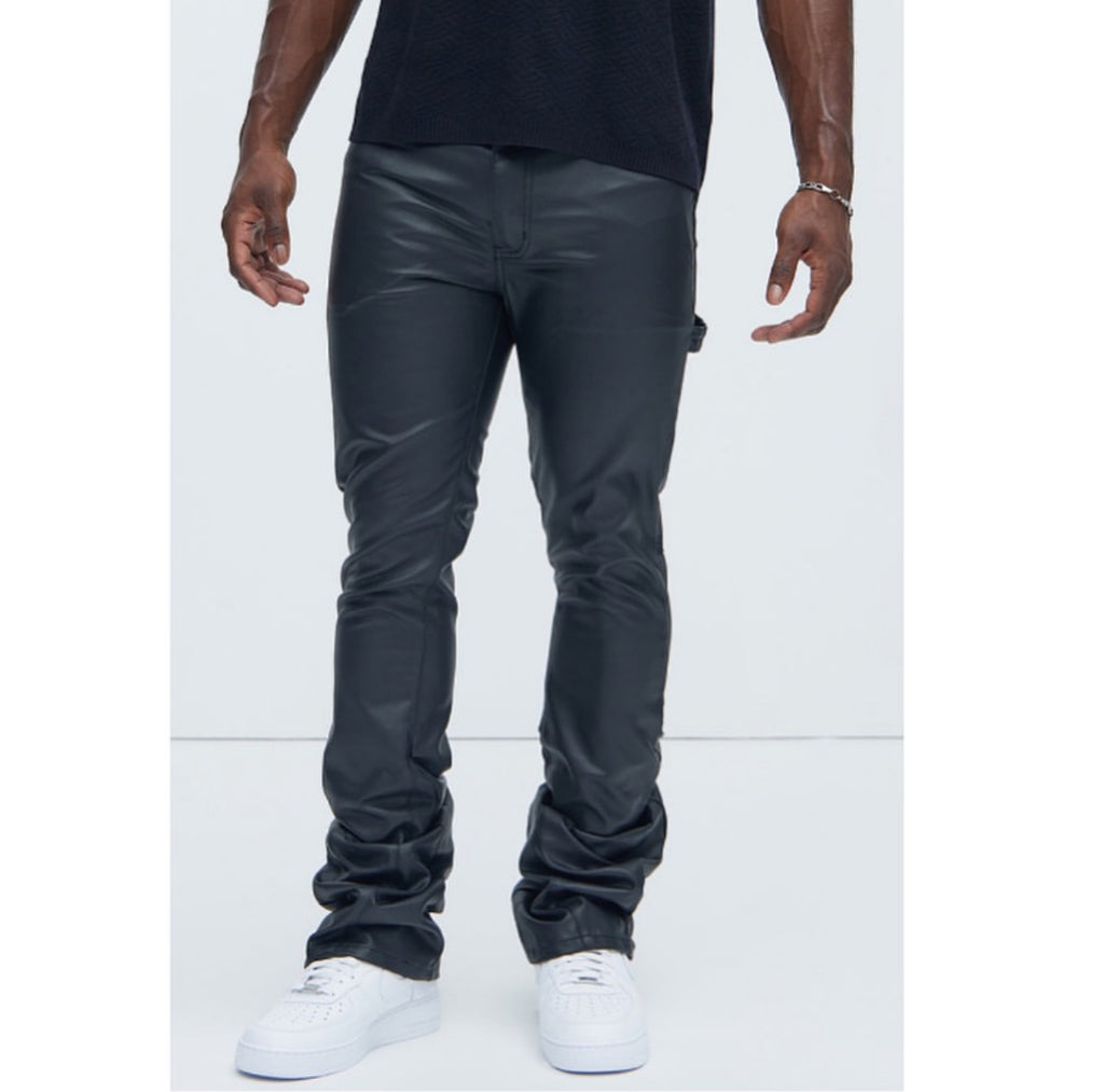 Keep It Solid Faux Leather Stacked Skinny