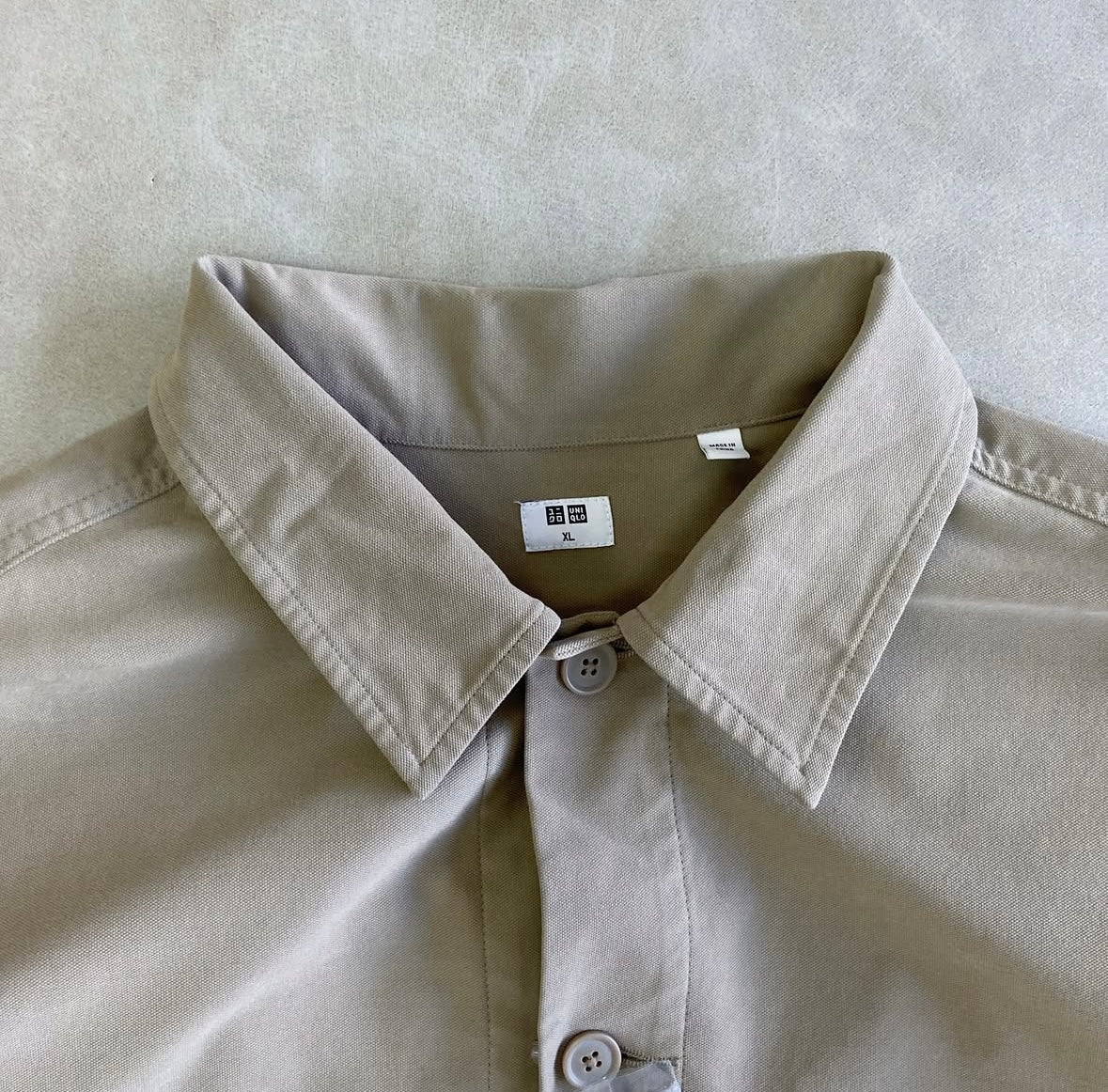 Beige Overshirt Uniqlo