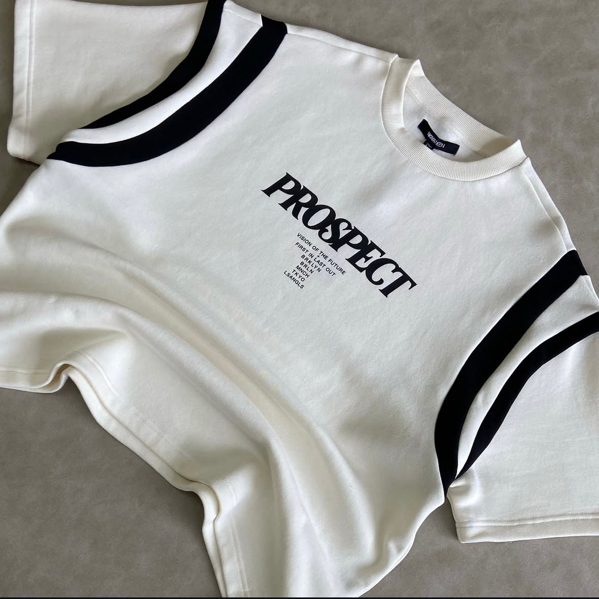 Prospect Boxy Short-Sleeved Shirt -
Cream/Blend