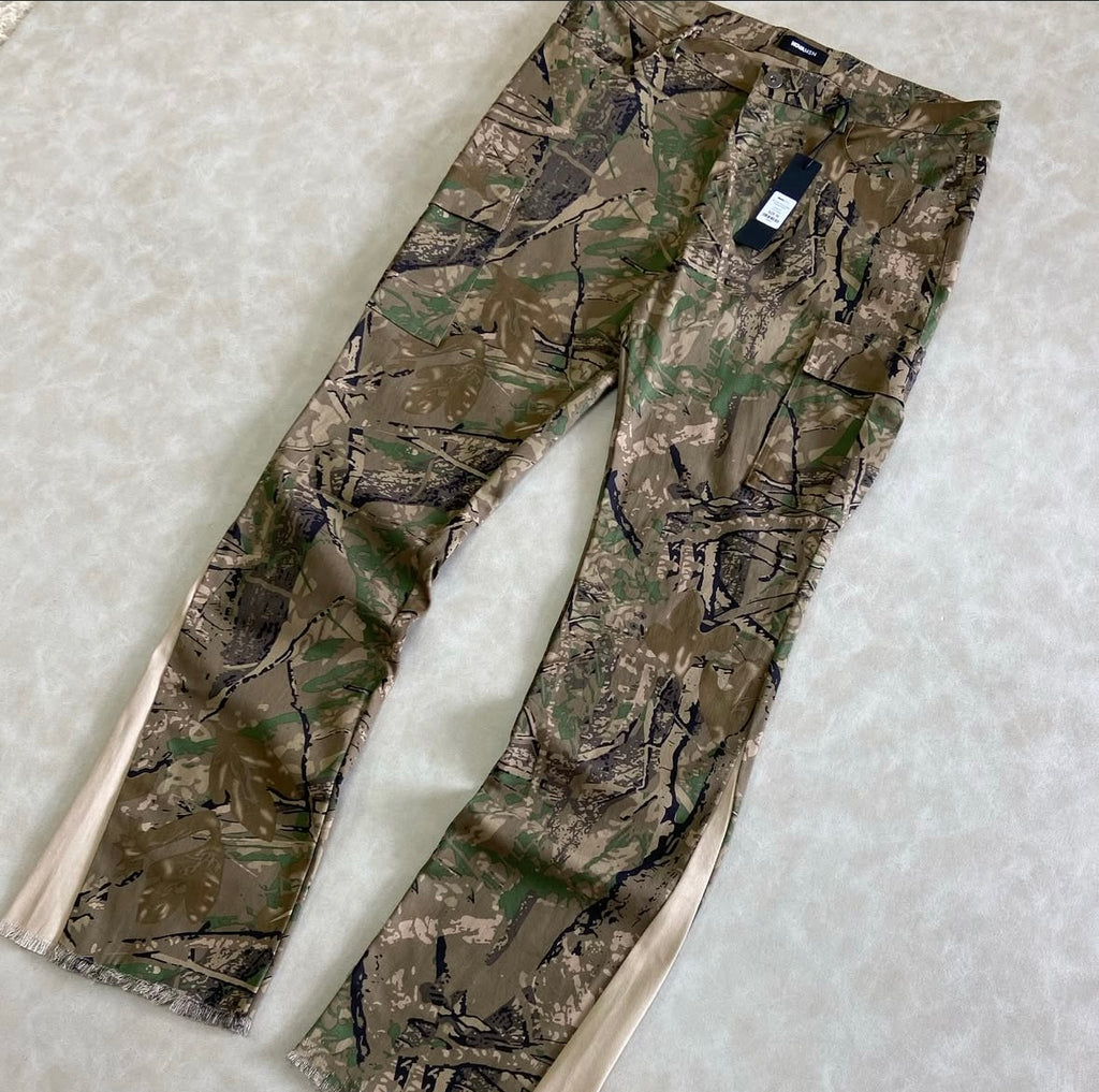 On The Hunt Slim Flared Cargo Pants - Camouflage
