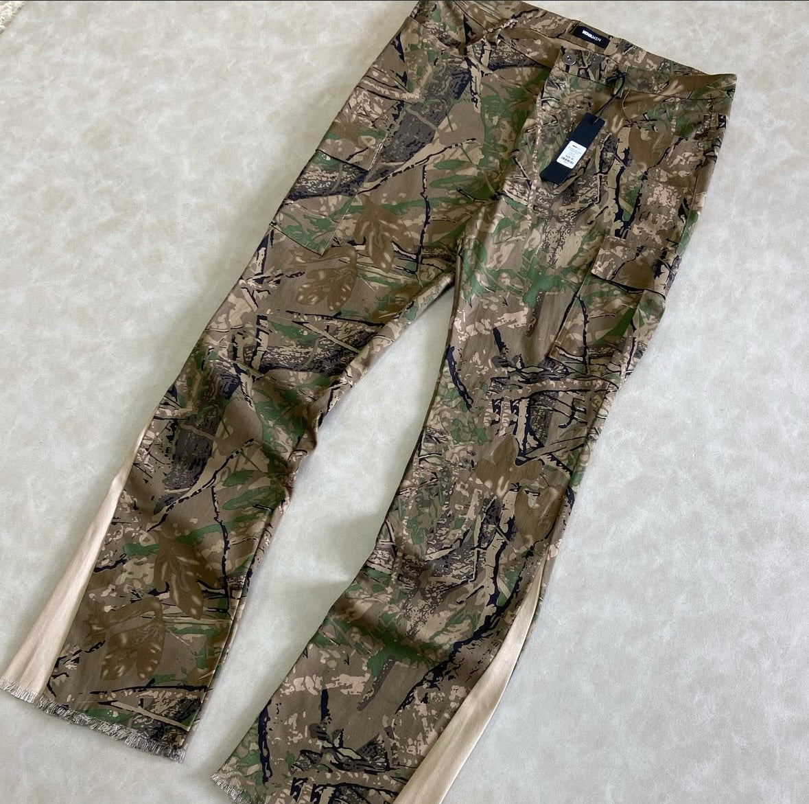 On The Hunt Slim Flared Cargo Pants - Camouflage