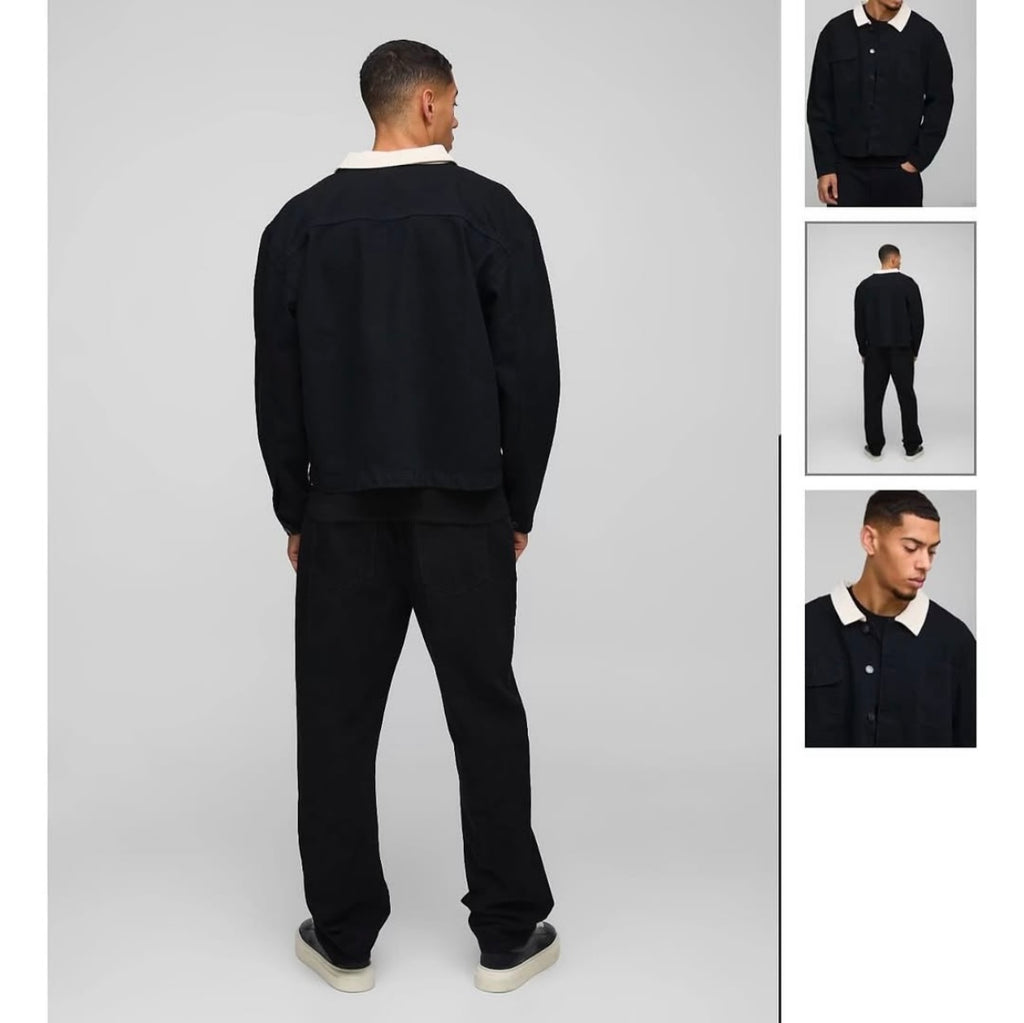 Regular Cord Collar Jean Jacket