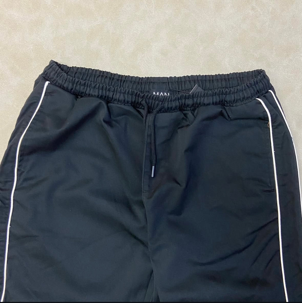 Terry Relaxed Tack Pants - Black