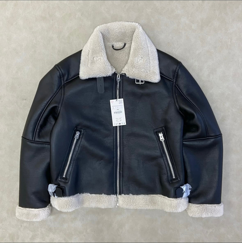 DOUBLE-SIDED LEATHER-LIKE JACKET