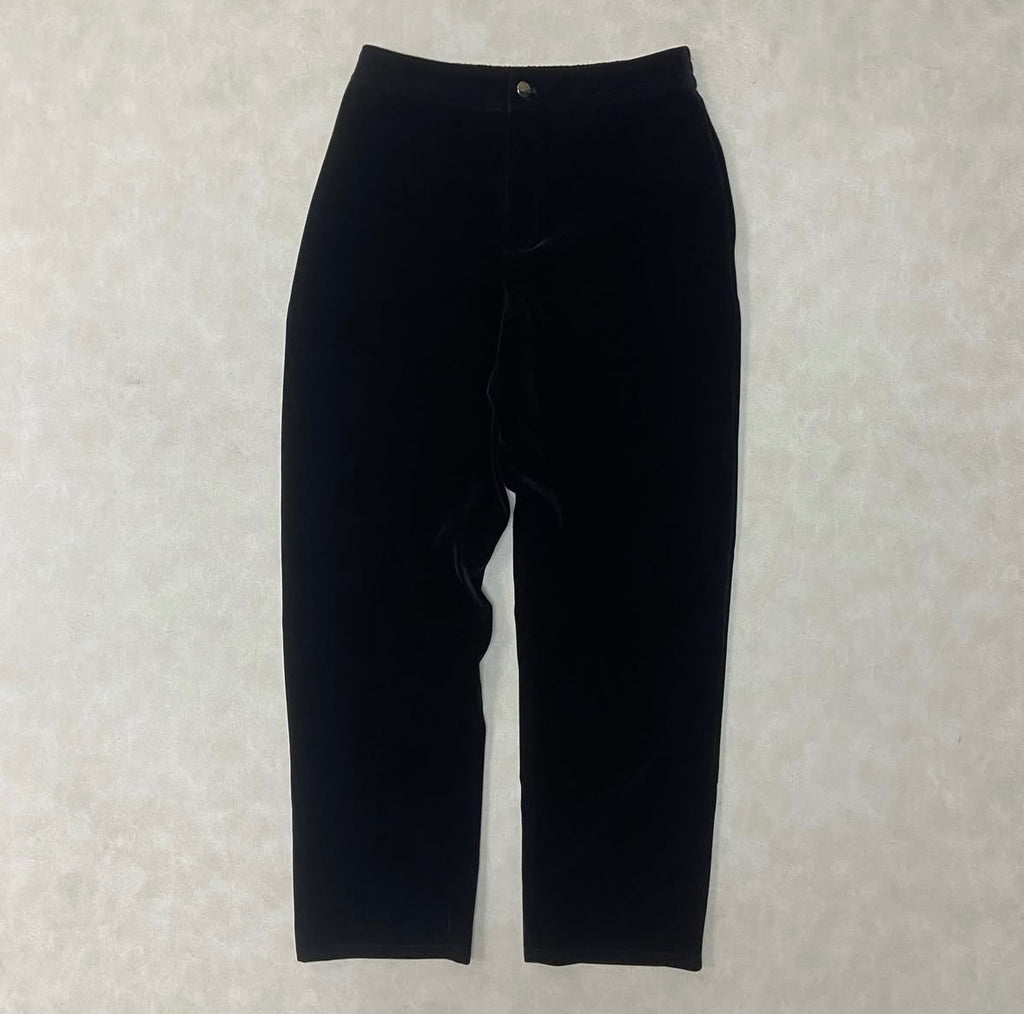 STRAIGHT VELVET TROUSERS WITH
FIXED WAIST