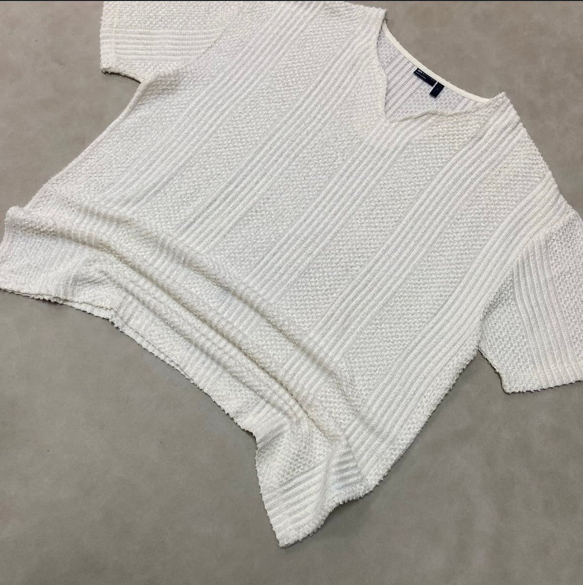 ASOS DESIGN t-shirt with deep v neck in textured