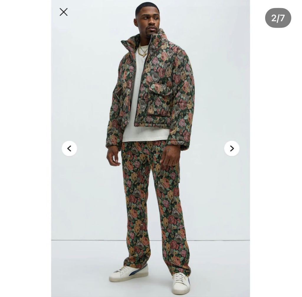 Bellevue Flared Tapestry Carpenter Pants