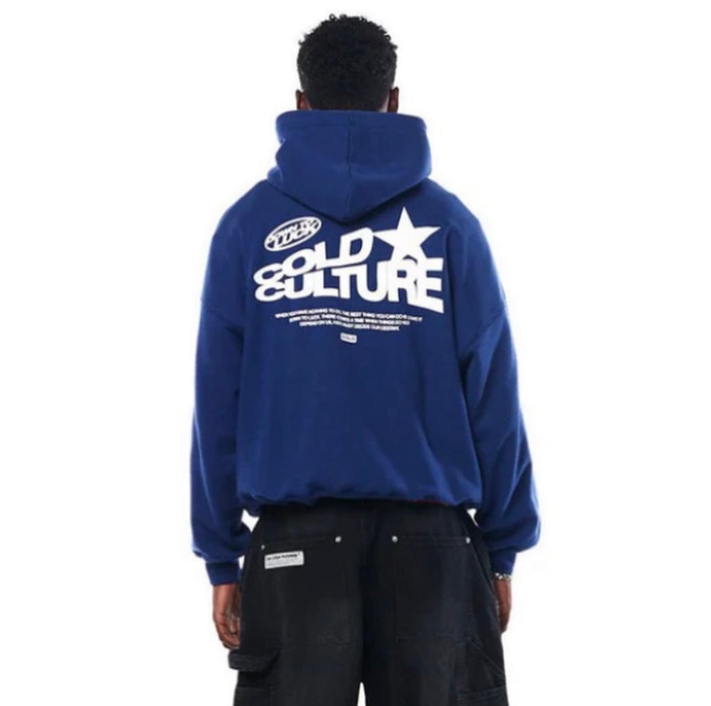 Down To Luck Hoodie Bright Blue