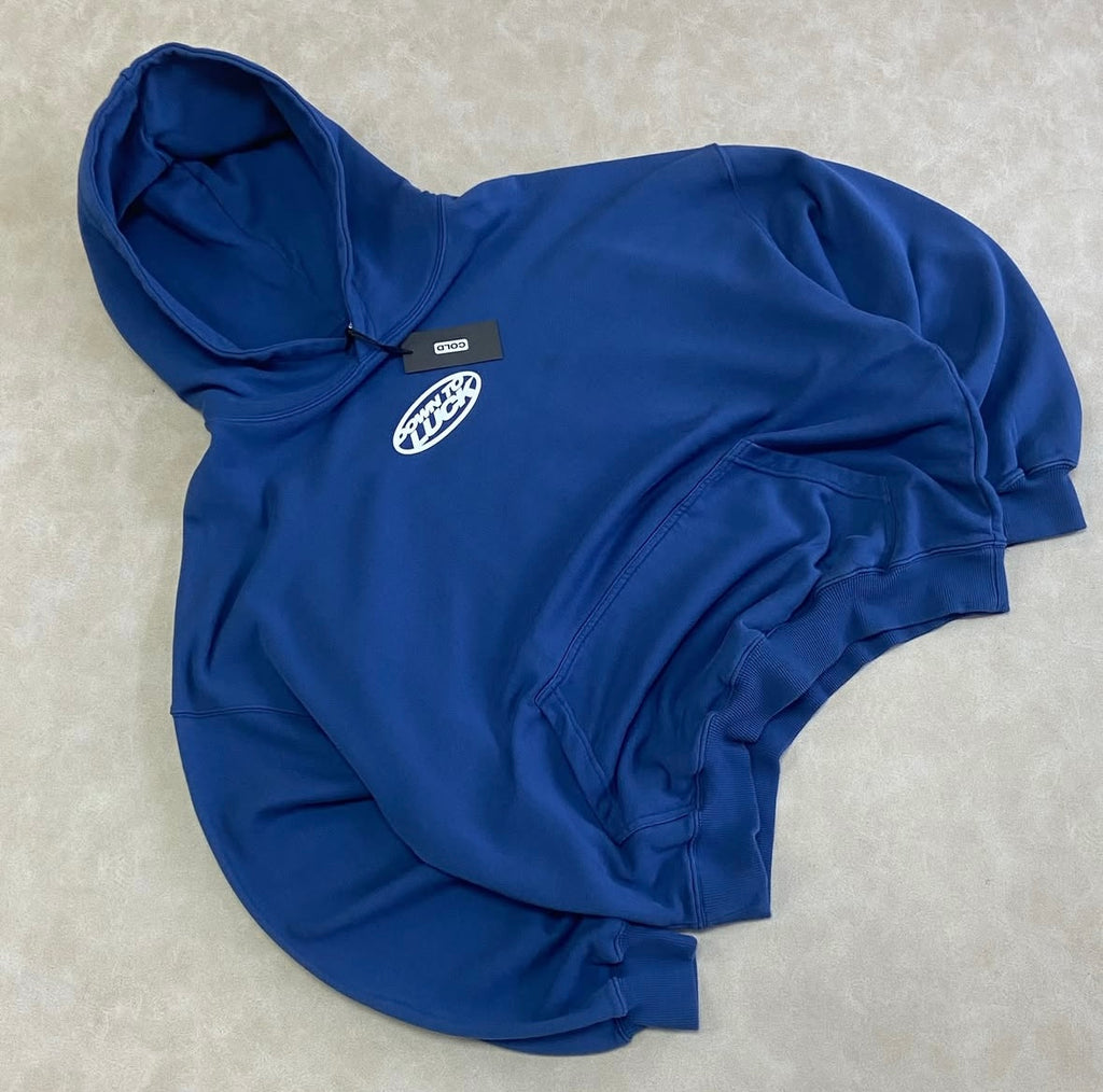 Down To Luck Hoodie Bright Blue