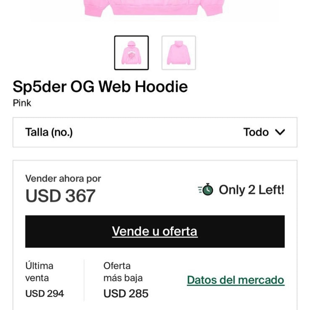 Sp5der OG Web Hoodie Pink