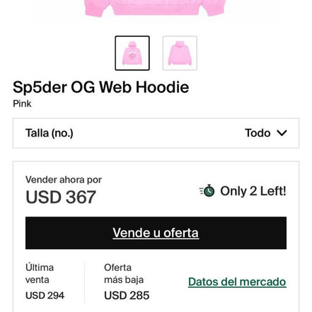 Sp5der OG Web Hoodie Pink